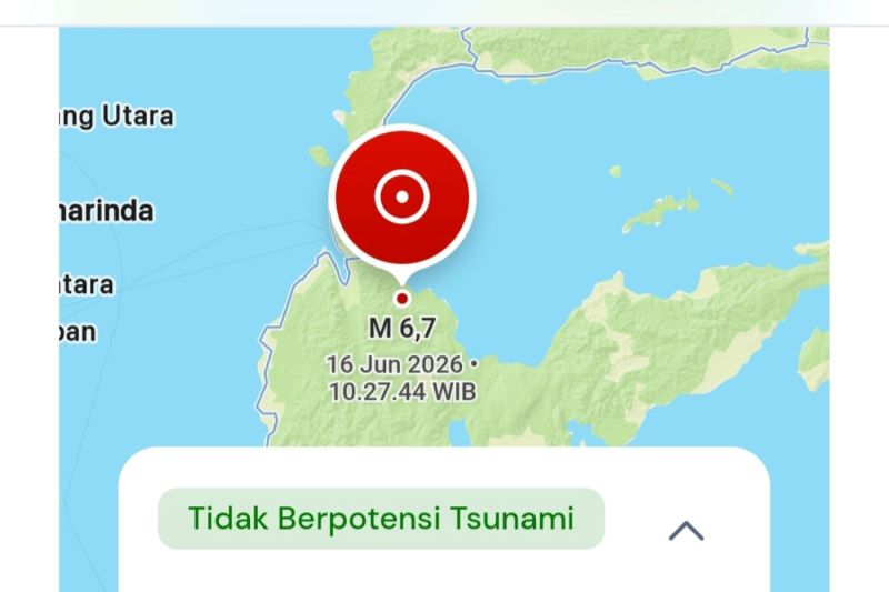 Gempa Palu Magnitudo 6,7 Guncang Sulawesi Tengah